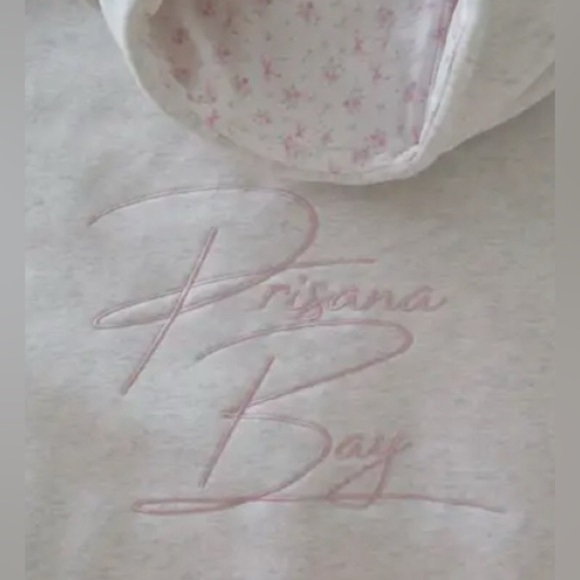 Prisana Bay Embroidered Bow Printed Hoodie with Silk Hood Lining - Picture 4 of 5